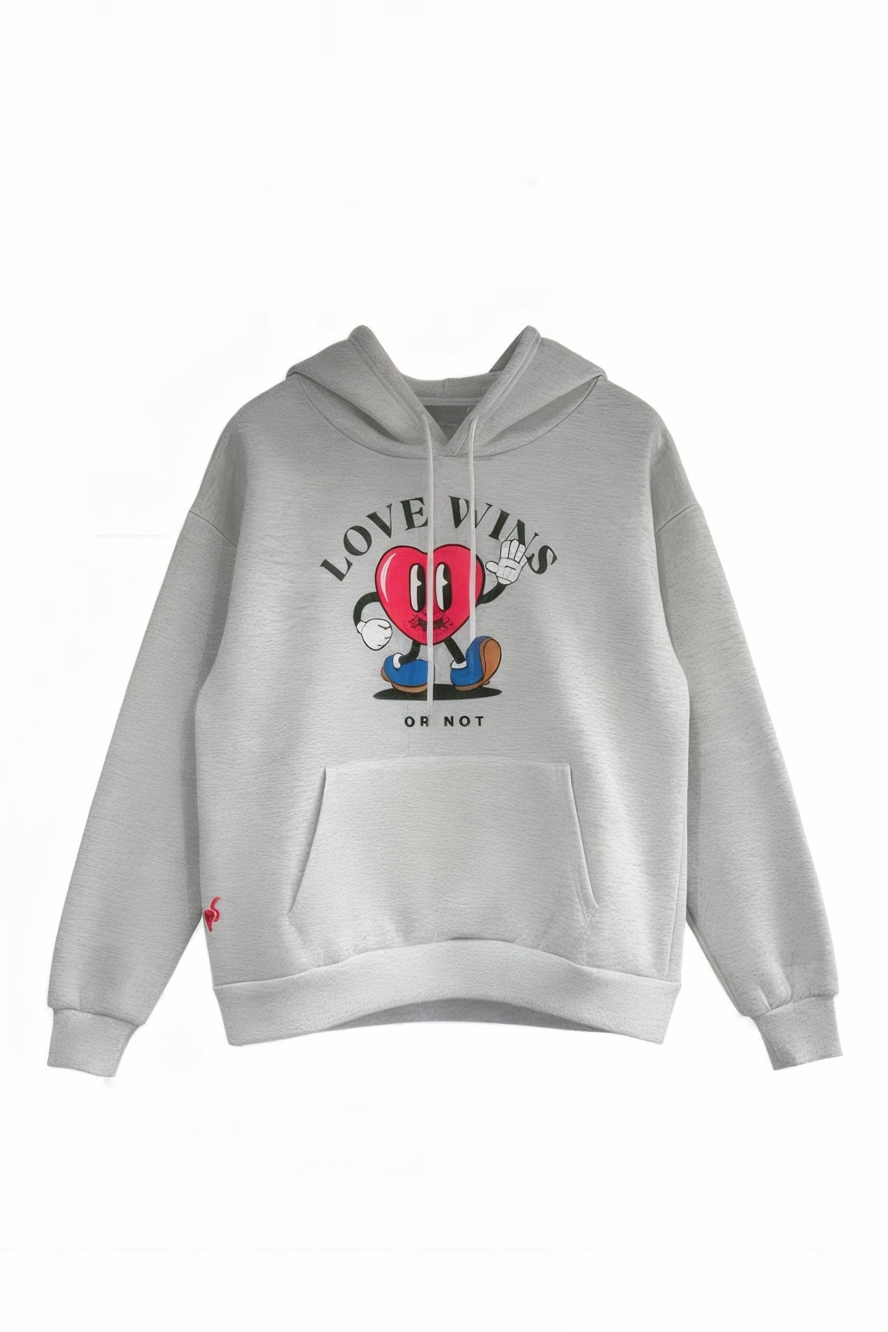 SUDADERA GRIS EL AMOR GANA O NO